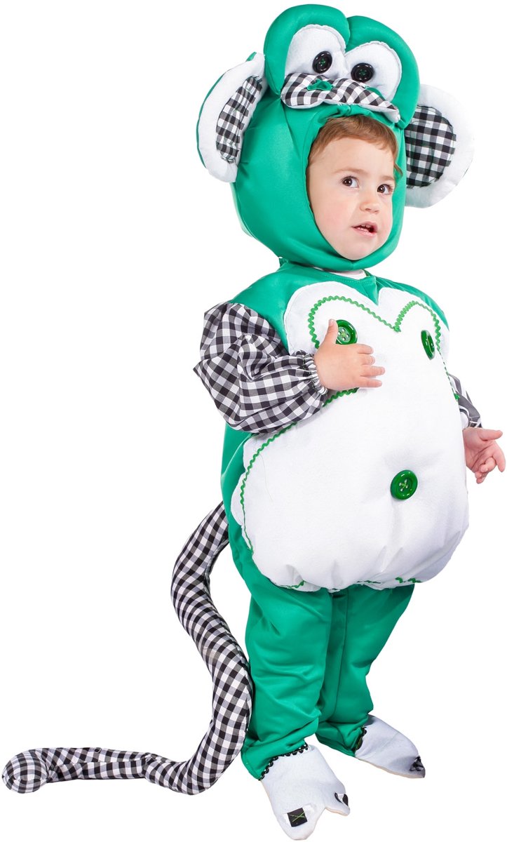 Schattig groen aapje kostuum maat 80-86 - Kinder dieren verkleedkleding